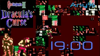 Castlevania III: Dracula's Curse [NES] speedrun | any% (19:00) PB