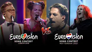 Eurovision Final BATTLE 2018 VS 2021 (Top 26 of the GRAND FINALS)