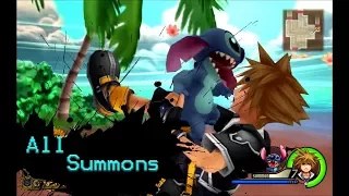 Kingdom Hearts II: Final Mix - All Summons | 1080p HD
