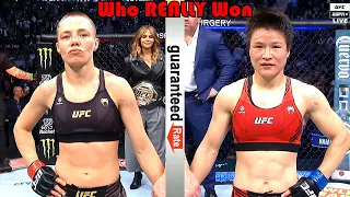 ROBBERY?!! Who REALLY Won (Rose Namajunas vs Zhang Weili 2)