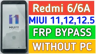 Redmi 6,6A frp bypass without pc|Mi 6A frp unlock without pc MIUI11 FRP BYPASS||@TadrishinfoTech||