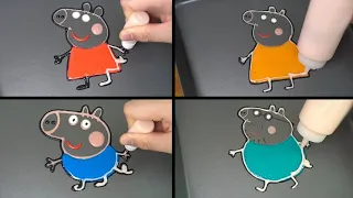 PeppaPig Pancake Art - Peppa, George, Mommy Pig, Daddy Pig