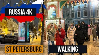 Walking in St Petersburg Russia 4K #SaintPetersburg