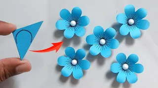Very Easy Paper Flower Craft | Paper Flower Making Step By Step | DIY Paper Flower Craft
