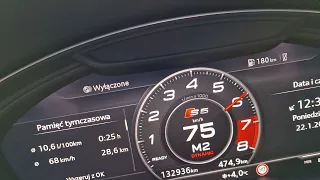 Audi A5 45 TFSI stage 1 300hp 0-100km/h launch control manual dynamic