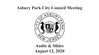 Asbury Park City Council Meeting - August  12, 2020