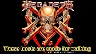 Megadeth - These Boots (Uncensored) with lyrics (HQ)