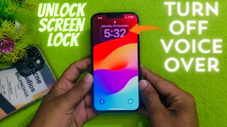 How to turn off voiceover in iphone 13 || Unlock the screen lock with voiceover on