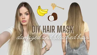 DIY HAIR MASK FOR DAMAGED DRY OR BLEACHED HAIR - homemade coconut oil hair mask for damaged hair