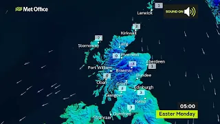 Sunday Scotland afternoon forecast 12/04/20