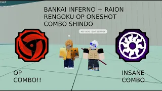 BANKAI INFERNO + RAION RENGOKU OP ONESHOT COMBO | Shindo Life Roblox