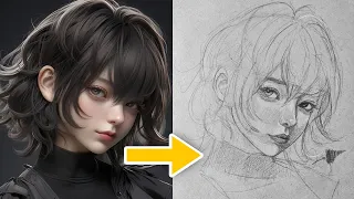 The Fastest Way to Draw anime with Loomis method