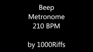 Beep Metronome 210 BPM - Beats Per Minute