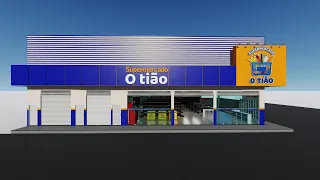Projeto Supermercado - Supermercado O Tião- Maquete 3D - Maqmaster