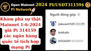 Pi Network -Sự thật 1/6/24 mainnet chính thức, giá trị 314159$ cài đặt