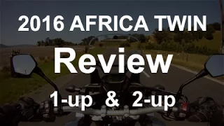 2016 Africa Twin Review. 1-up & 2-up riding