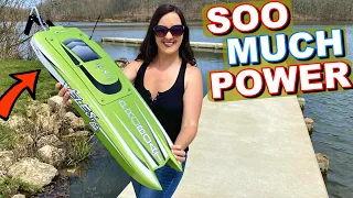 50 MPH BRUSHLESS RC Boat!!! - Pro Boat Veles 29" Catamaran Boat