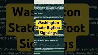 Washington State Bigfoot Encounter. Sasquatch sighting, #bigfoot