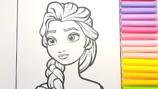 Disney Frozen Elsa, Anna,Olaf Coloring Book Pages#arrtx30a#arrtxmetallicmarkers #arrtxacrylicmarkers