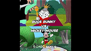 Bugs Bunny Vs Mickey Mouse - #looneytunes #waltdisney