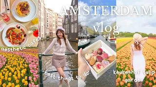 amsterdam, netherlands vlog🌷 tulip fields in full bloom, cafe hopping, best things to do, keukenhof