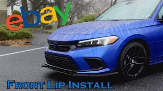 Installing A Ebay Front Lip Spoiler on my 11th Gen 2022 Honda Civic Sport