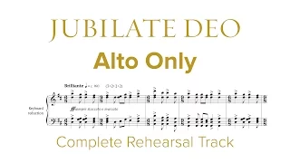 Complete ALTO ONLY Rehearsal Track for Jubilate Deo by Dan Forrest