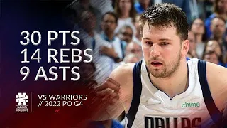 Luka Doncic 30 pts 14 rebs 9 asts vs Warriors 2022 PO G4