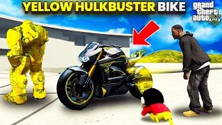 Franklin & Shin Chan Stealing Yellow Hulk Buster Super Dangerous Bike in Gta 5 in Telugu