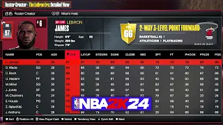 NBA 2K24 Full Roster Ratings - Current Players/Legends/Jordan Era/Kobe Era/LeBron Era