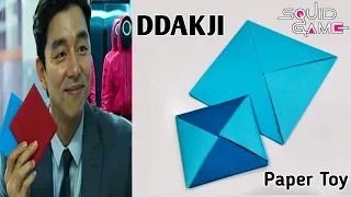How to Make and Play the Korean Ddakji Game | Origami for kids | Squid Game ddakji | origami game