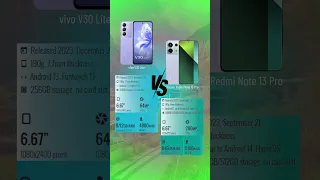 vivo V30 Lite vs Xiaomi Redmi Note 13 Pro