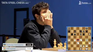 Vidit Gujrathi blunders the game under time pressure | Tata Steel Chess Round 12