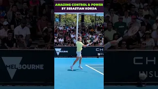 AMAZING POWER AND CONTROL BY SEBASTIAN KORDA #shorts #tennis
