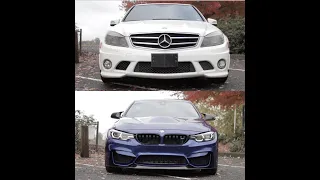 Mercedes AMG C63 vs BMW M4 M4cs Drag Race