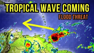 Strong Tropical Wave enters the Caribbean...