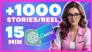 CRÉER 1000 REELS MONÉTISABLES en 10 minutes | Insta Tiktok Youtube | Tutoriel ChatGPT + Canva