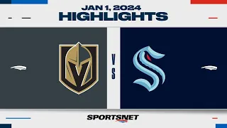 NHL Highlights | Golden Knights vs. Kraken - January 1, 2024 - Winter Classic