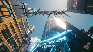 Flying Koi over Corpo Plaza park - Cyberpunk 2077 ambience - 3.5 hours