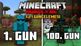 1.21 Minecraft Hardcore'da 100 Gün Hayatta Kaldım!