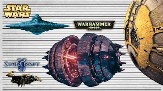 Biggest Starships Size Comparison | 2021 | Part 1 | Warhammer 40000, Star Wars StarCraft and Others