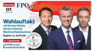 Komplettaufzeichnung: FPÖ-Wahlauftakt mit Norbert Hofer, Herbert Kickl & Manfred Haimbuchner!