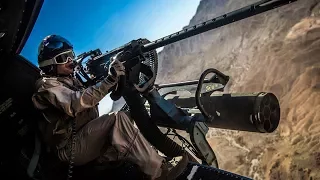 US Marines Helicopter Door Gunners Hunt & Shoot in Action