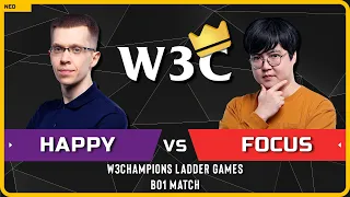 WC3 - [UD] Happy vs FoCuS [ORC] - Bo1 Match - W3Champions Ladder Games