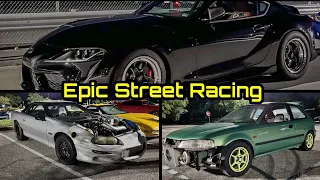 Big Turbo Toyota Supra Races Tesla Plaid, AWD Turbo Civic, & Turbo Camaro! | Epic Street Racing!