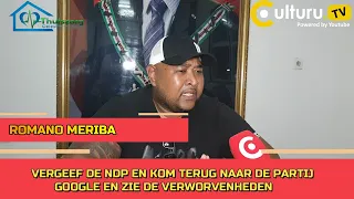 Surinamer  Romano Meriba zegt sorry aan de samenleving en opent NDP  partijcentrum te Pontbuiten