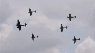 Spitfire and Blenheim Bomber - Duxford Flying Legends 2018