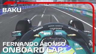 Fernando Alonso with AMR23 Onboard Lap Around Baku - Azerbaijan GP