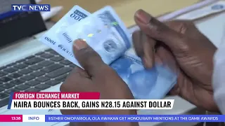 Naira Bounces Back, Gains N28.15 Against Dollar