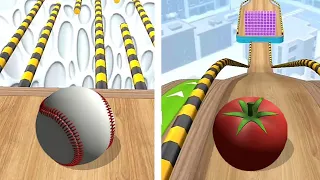 Tennis Ball vs Tomato Ball, Who is faster? Going Balls - Speedrun Gameplay Level 203